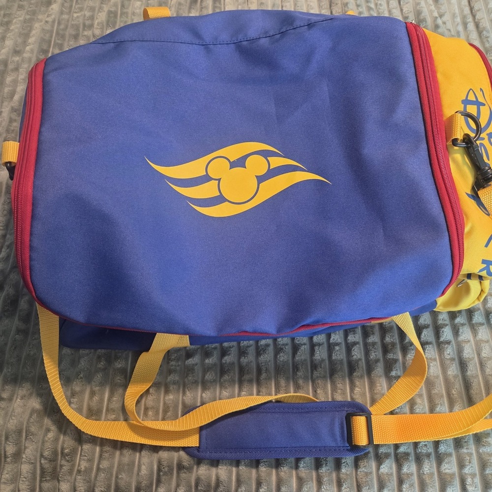 Disney Cruise Line DCL Duffel Bag Travel Carry On Luggage Blue Yellow Mickey
